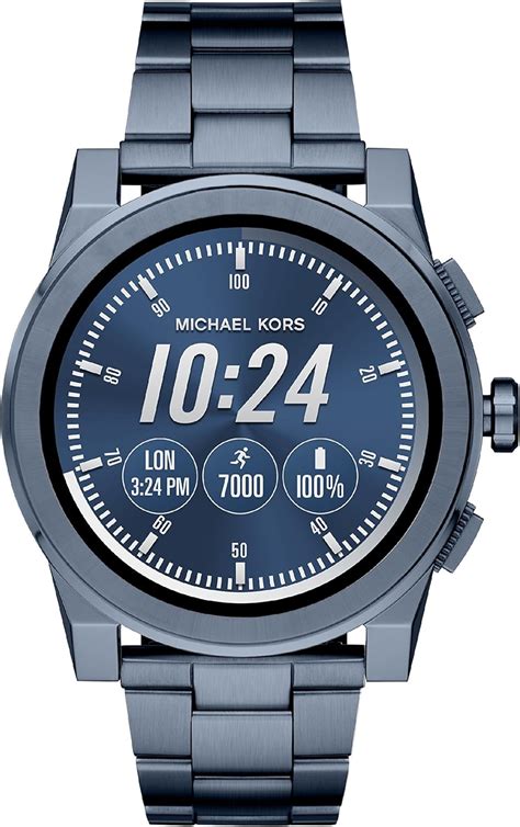 michael kors men's silvertone grayson smartwatch connect|Men's Smartwatches & Bands .